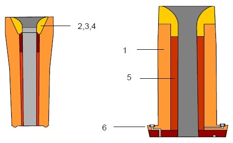 diagram showing tundish upper nozzles